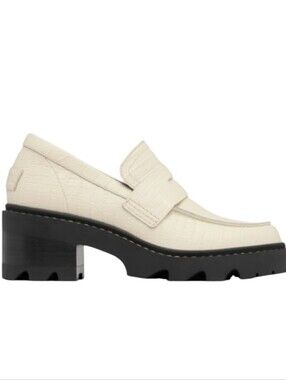 Joan Now City Loafer In Chalk White Chunky Lug Sole ....Size 9.5
